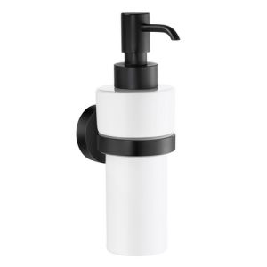 Smedbo Home HB369P holder with glass soap dispenser black