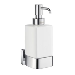 Smedbo Ice OK469P holder with glass soap dispenser chrome