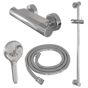 Brauer Carving 5-CE-086-2 body shower thermostatic mixer SET 02 chrome