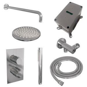 BrauerCarving 5-CE-123 thermostatic concealed rain shower 3-way diverter SET 27 chrome