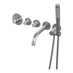 Brauer Carving 5-NG-093 thermostatic concealed bath mixer SET 01 stainless steel brushed PVD