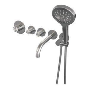 Brauer Carving 5-NG-094 thermostatic concealed bath mixer SET 02 stainless steel brushed PVD