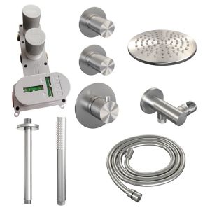 Brauer Carving 5-NG-101 thermostatic concealed rain shower SET 05 stainless steel brushed PVD