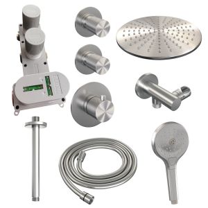 Brauer Carving 5-NG-108 thermostatic concealed rain shower SET 12 stainless steel brushed PVD