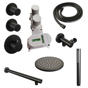 Brauer Carving 5-S-097 thermostatic concealed rain shower SET 01 matte black