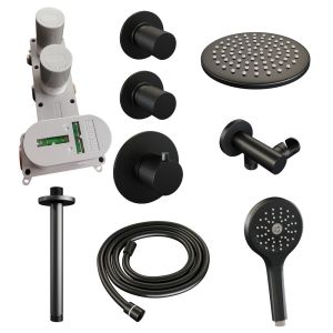 Brauer Carving 5-S-107 thermostatic concealed rain shower SET 11 matt black