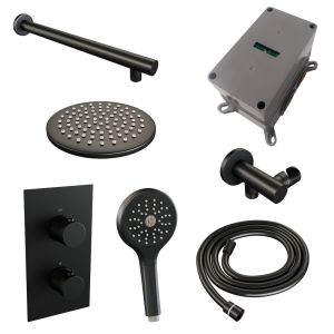 Brauer Carving 5-S-127 thermostatic concealed rain shower 3-way diverter SET 31 matte black