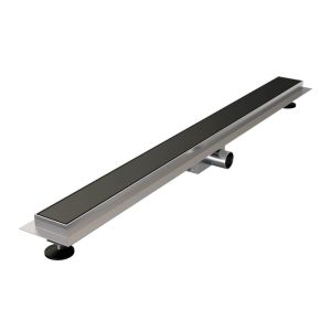 Brauer DR-MRF100S douchegoot met multifunctioneel rooster en flens 7 x 100cm mat zwart