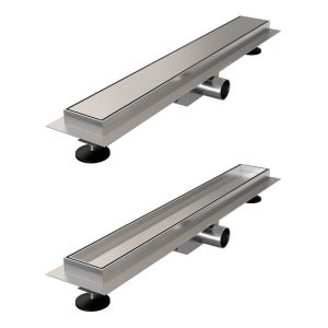 Brauer DR-MRF50NG douchegoot met multifunctioneel rooster en flens 7 x 50cm RVS geborsteld