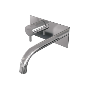 Brauer Edition 5-CE-083-B5 concealed basin mixer with curved spout and cover plate model B2 chrome
