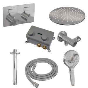 Brauer Edition 5-CE-171 thermostatic concealed rain shower with push buttons SET 60 chrome