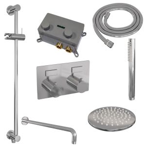 Brauer Edition 5-CE-174 thermostatic concealed rain shower with push buttons SET 63 chrome