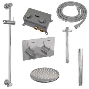 Brauer Edition 5-CE-176 thermostatic concealed rain shower with push buttons SET 65 chrome
