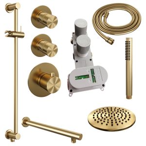 Brauer Edition 5-GG-032 thermostatic concealed rain shower SET 13 gold brushed PVD