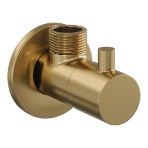 Brauer Edition 5-GG-315 angle stop valve complete with hose gold brushed PVD