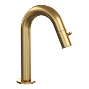 Brauer Edition 5-GG-320 surface-mounted basin tap with curved spout gold brushed PVD