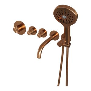 Brauer Edition 5-GK-023 thermostatic concealed bath mixer SET 02 copper brushed PVD