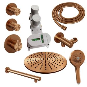 Brauer Edition 5-GK-030 thermostatic concealed rain shower SET 08 copper brushed PVD