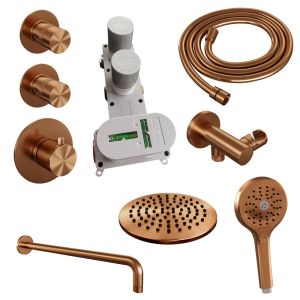 Brauer Edition 5-GK-076 thermostatic concealed rain shower SET 09 copper brushed PVD