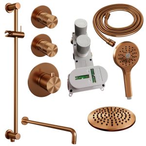 Brauer Edition 5-GK-080 thermostatic concealed rain shower SET 21 copper brushed PVD