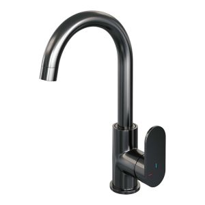 Brauer Edition 5-GM-003-R1 high body basin mixer with swivel round spout model C gunmetal brushed PVD