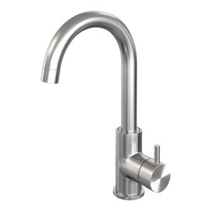 Brauer Edition 5-NG-003-R2 high body basin mixer with swivel round spout model B stainless steel brushed PVD