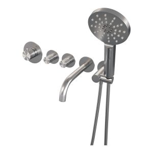 Brauer Edition 5-NG-023 thermostatic concealed bath mixer SET 02 stainless steel brushed PVD