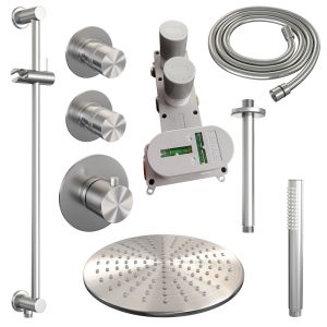 Brauer Edition 5-NG-035 thermostatic concealed rain shower SET 18 stainless steel brushed PVD