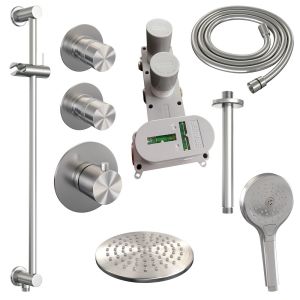 Brauer Edition 5-NG-037 thermostatic concealed rain shower SET 23 stainless steel brushed PVD