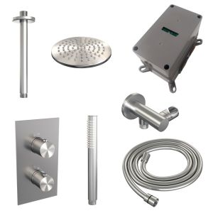 Brauer Edition 5-NG-054 thermostatic concealed rain shower 3-way diverter SET 29 stainless steel brushed PVD