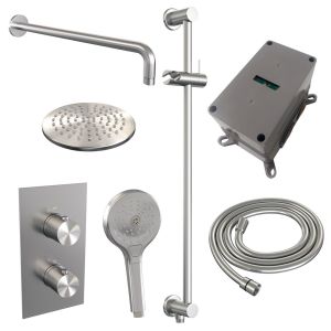 Brauer Edition 5-NG-068 thermostatic concealed rain shower 3-way diverter SET 45 stainless steel brushed PVD