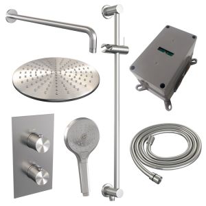 Brauer Edition 5-NG-069 thermostatic concealed rain shower 3-way diverter SET 46 brushed stainless steel PVD