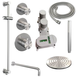 Brauer Edition 5-NG-078 thermostatic concealed rain shower SET 15 stainless steel brushed PVD