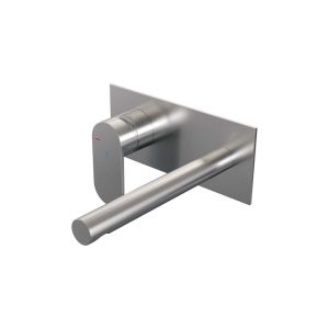 Brauer Edition 5-NG-083-S3 Unterputz-Waschtischbatterie mit geradem Auslauf und Abdeckplatte Modell C2 Edelstahl gebürstet PVD