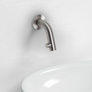 Clou Kaldur CL060500141 basin tap 1/2" wall brushed stainless steel