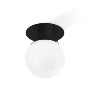Decor Walther 0213160 GLOBE 20 plafondlamp ø19cm mat zwart