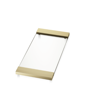 Decor Walther 0848844 TAB 37 schaal/ tray 37x17cm opaalglas/ mat goud