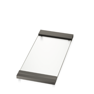 Decor Walther 0848866 TAB 37 schaal/ tray 37x17cm opaalglas/ mat donker metaal