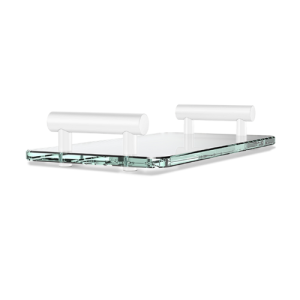 Decor Walther Bar 0857050 BAR TAB tray 33x17cm helder glas/ mat wit