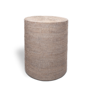 Decor Walther Basket 0940491 BASKET STOOL wasmand en krukje 45x34x34cm licht rotan