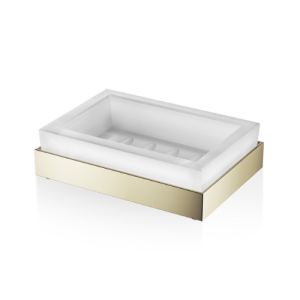 Decor Walther Bloque/ Corner 0562682 CO STS zeepschaal wit gesatineerd glas/ mat goud