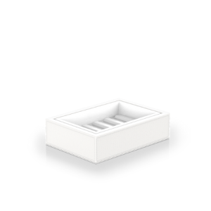 Decor Walther Brownie 0937350 BROWNIE STS zeepschaal kunstleder wit/ porselein