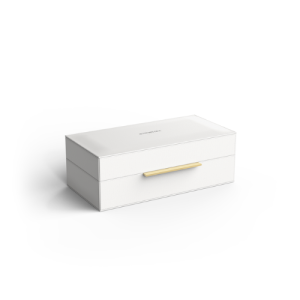 Decor Walther Brownie 0939750 BROWNIE BOX S multi box met deksel kunstleder wit
