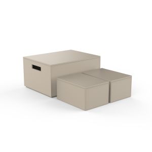 Decor Walther Brownie 0943047 BROWNIE 3BOX set of 3 multi boxes faux leather sand