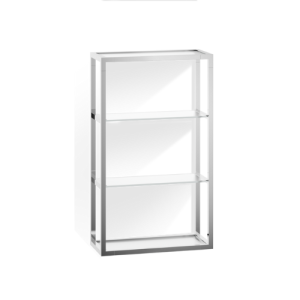 Decor Walther Corner 0702800 ET 6 glass wall rack white glass/ chrome