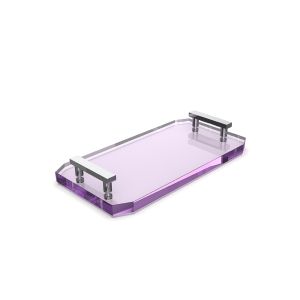 Decor Walther Crystal 0942480 KR TAB tray violet crystal/ chrome