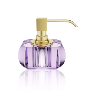 Decor Walther Kristall 0933480 KR SSP zeepdispenser Crystal violet glas - mat goud