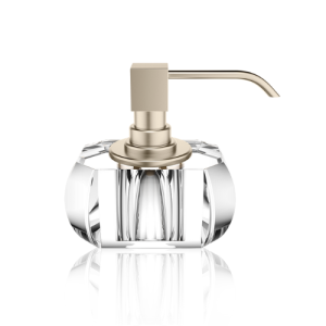 Decor Walther Kristall 0939156 KR SSP zeepdispenser Crystal helder glas - geborsteld nikkel