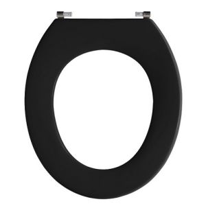 Pressalit Objecta 53111-BA1999 toilet seat without lid black polygiene
