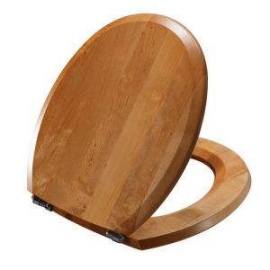 Pressalit Selandia (Holz) 522456-B47999 WC-Sitz mit Deckel kirschrot gebeizt